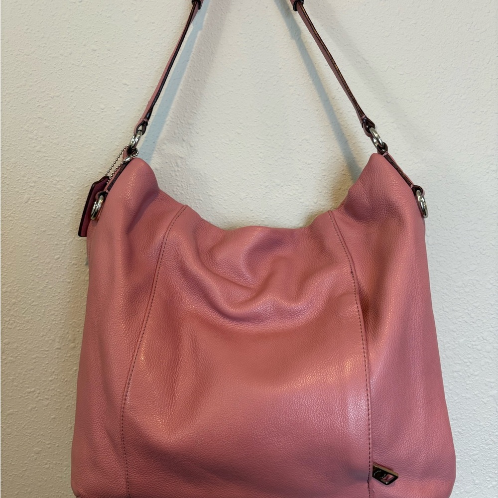 Coach Pink Leather Shoulder Bag
